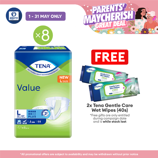 (B) Tena Value Plus (L) 8s (8s) | Leakage Prevention Tena