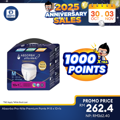 Absorba Pro-Nite Premium Pants M 8 x 10+1s Absorba