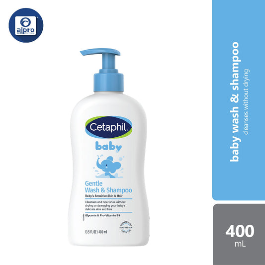Cetaphil Baby Wash & Shampoo 400ml | Soft and Smoothing Cetaphil