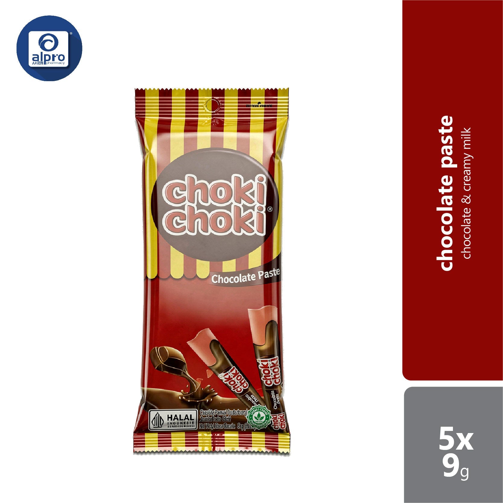 Choki Choki Chocolate Paste | Chocolate and Creamy Milk (5s ×9g) Choki Choki