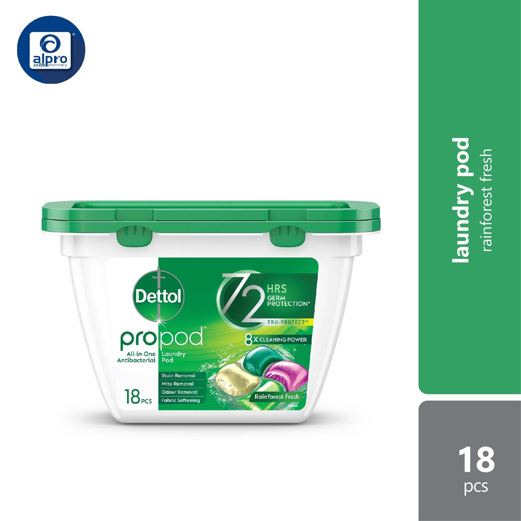 Dettol All In One Antibacterial Laundry Pod | Citrus Rose & Rain Forest Alpro Pharmacy