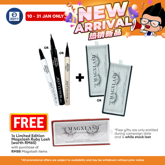 The Magxlash Launching Promotion 1 Eyelashes + 1 Eyeliner Combo @RM139
