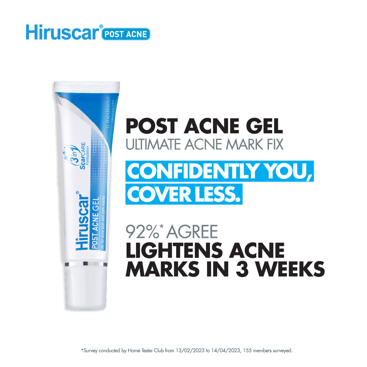 Hiruscar 3 In1 Post Acne 10g | Improve and Smoothen Acne Scars Hiruscar