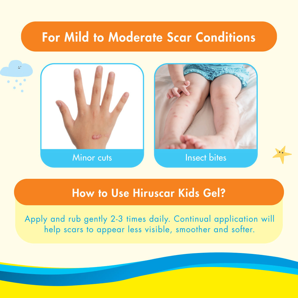 Hiruscar Kids Formulation Skin Gel 10g | Reduce Dark Marks Hiruscar
