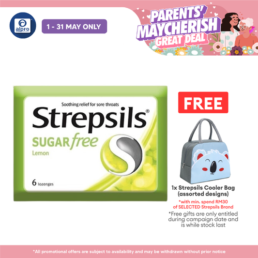Strepsils Lemon Sugar Free 6s| Soothing Effective Relief for Throat Strepsils