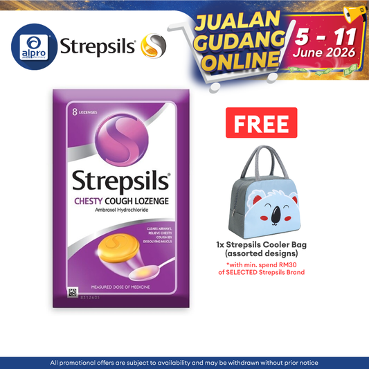 Strepsils Chesty Cough Lozenge 8s | Relieve Chesty Cough Strepsils