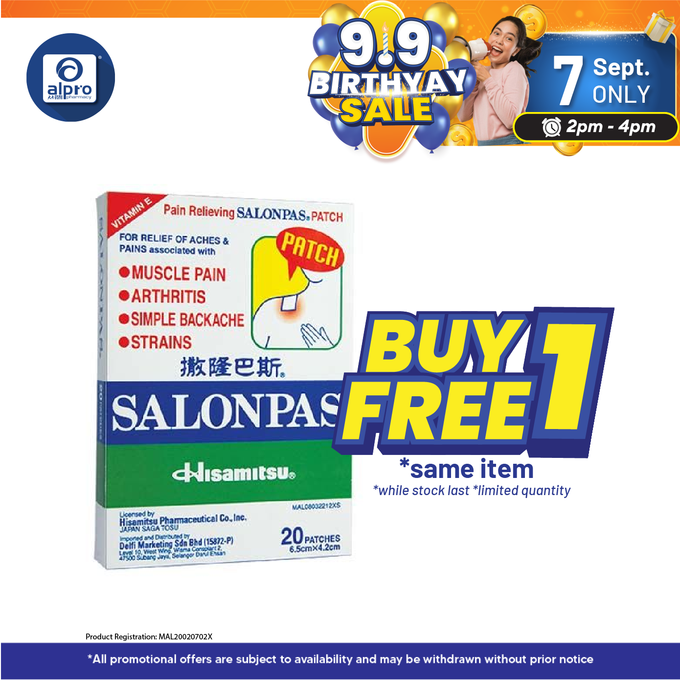 Hisamitsu Salonpas 1x20s Alpro Pharmacy