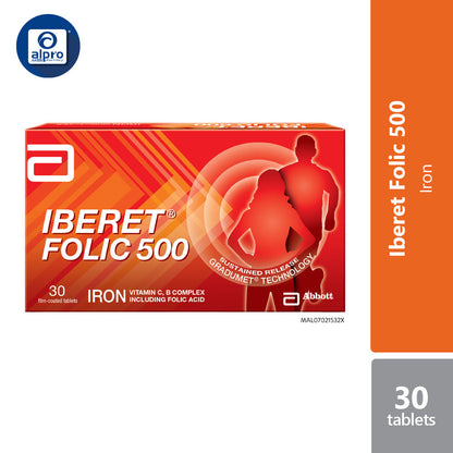 Abbott Iberet Folic-500 5x6s | Heart Health Abbott OTC, Abbott Surbex