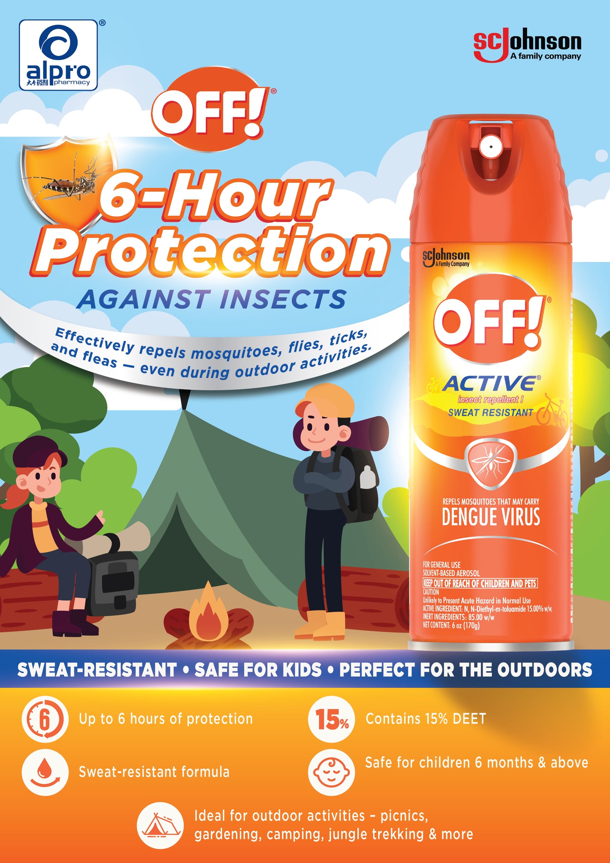 Off Insect Repellent Aerosol Spray 170g Alpro Pharmacy