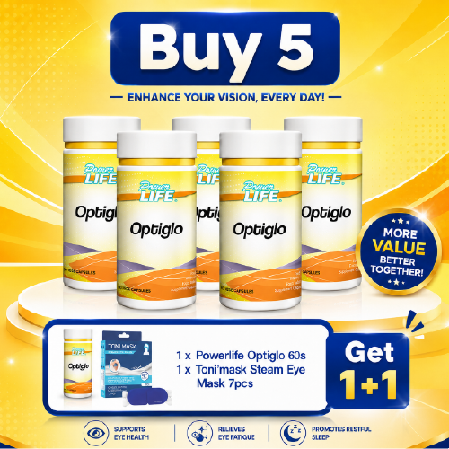 [Radiance Essentials Pack] Powerlife Optiglo 60s | 5 Bottles + 1 + 1 Powerlife