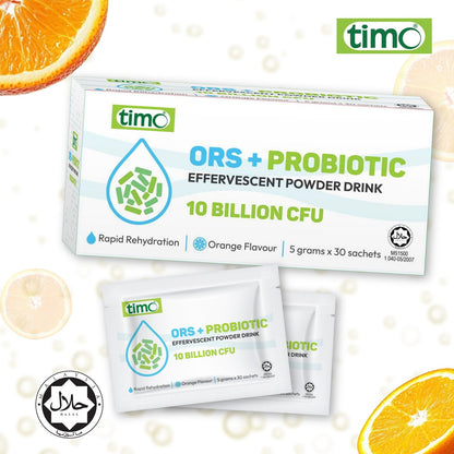 TIMO ORS+ Probiotic Effervescent Powder Drink 5g X 30 Sachets Timo