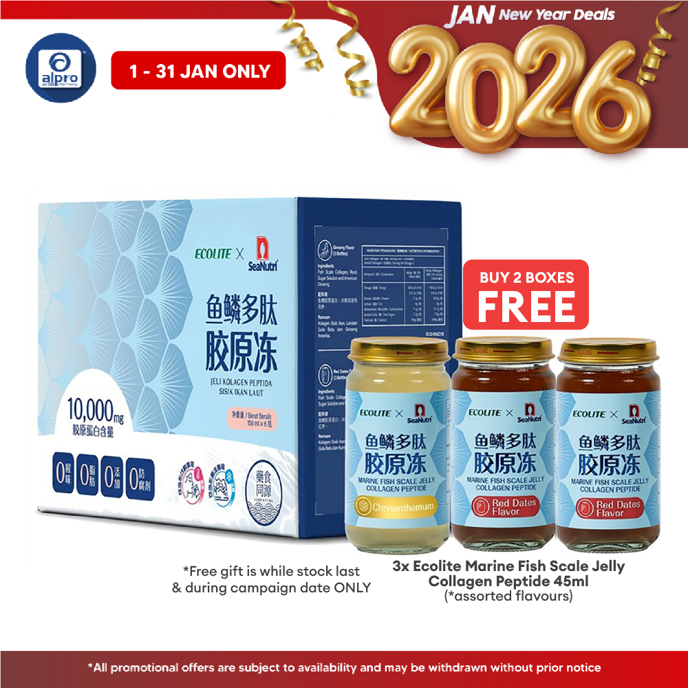 Ecolite Marine Fish Scale Jelly Collagen Peptide 150ml (Chrysanthemum 3s & Red Date 3s) | High Quality Protein Ecolite