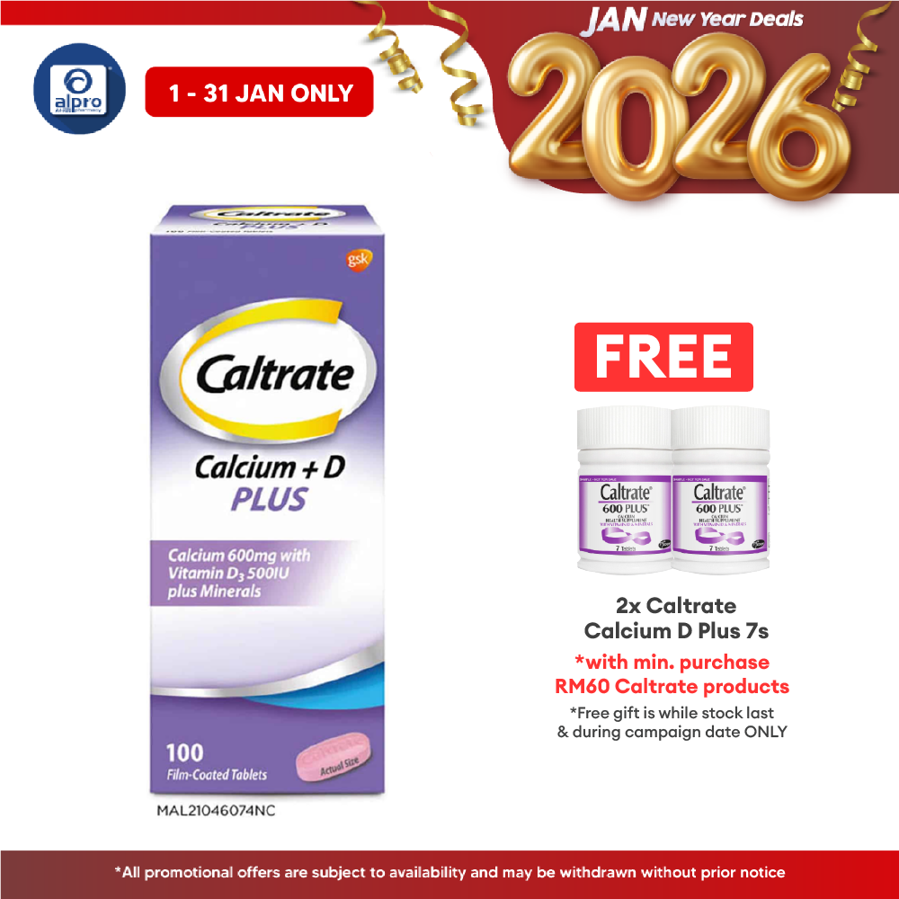 Caltrate Calclium D Plus 100s | Supports Muscle and Bone Health Alpro Pharmacy