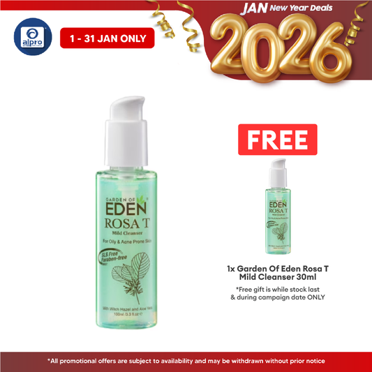 Garden Of Eden Rosa T Mild Cleanser 100ml | Helps Oil Control and Soothes Irritation Garden Of Eden
