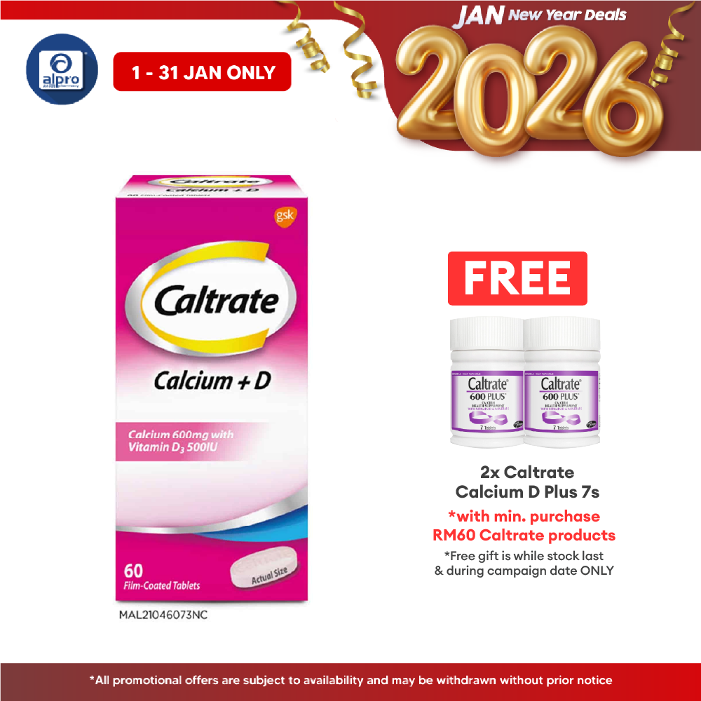 Caltrate Calcium + D 60s | Support Overall Bone Health Alpro Pharmacy