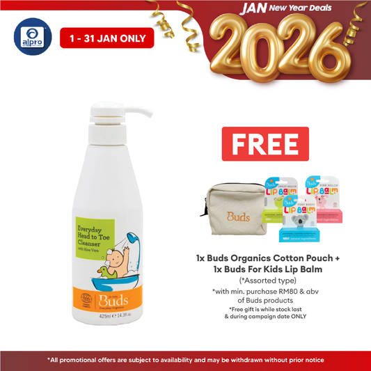 Buds Everyday Organics Head To Toe Cleanser 425ml | Soothe and Moisturize Alpro Pharmacy