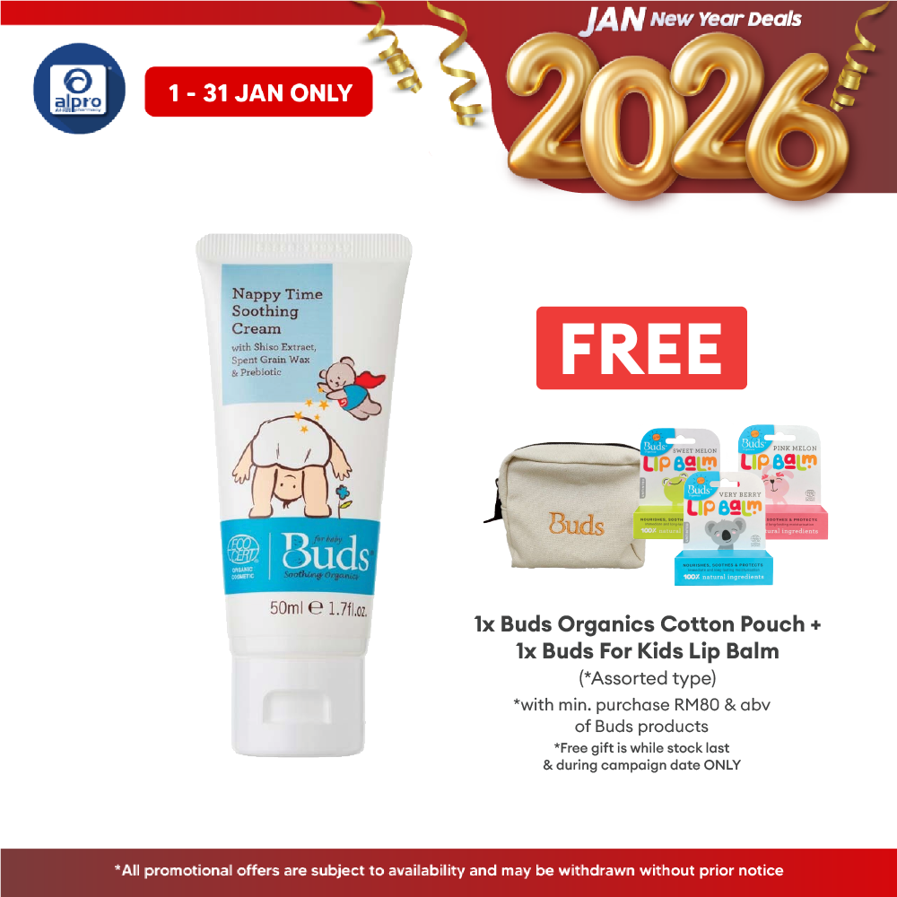 Buds Nappy Time Soothing Cream 50ml | Organic Formulation Alpro Pharmacy