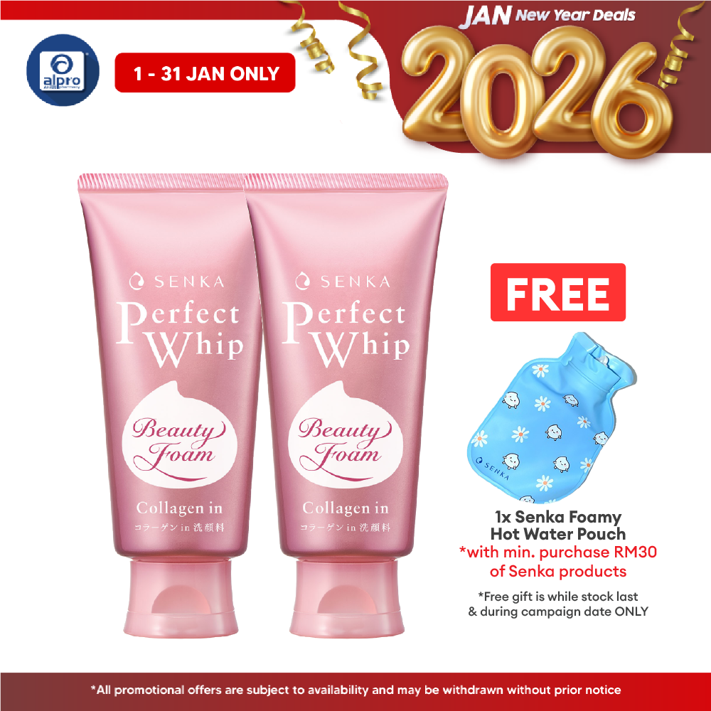 (Twin Pack) Senka Perfect Whip 120gx2 ( Original \ White Clay \ Collagen In ) Senka
