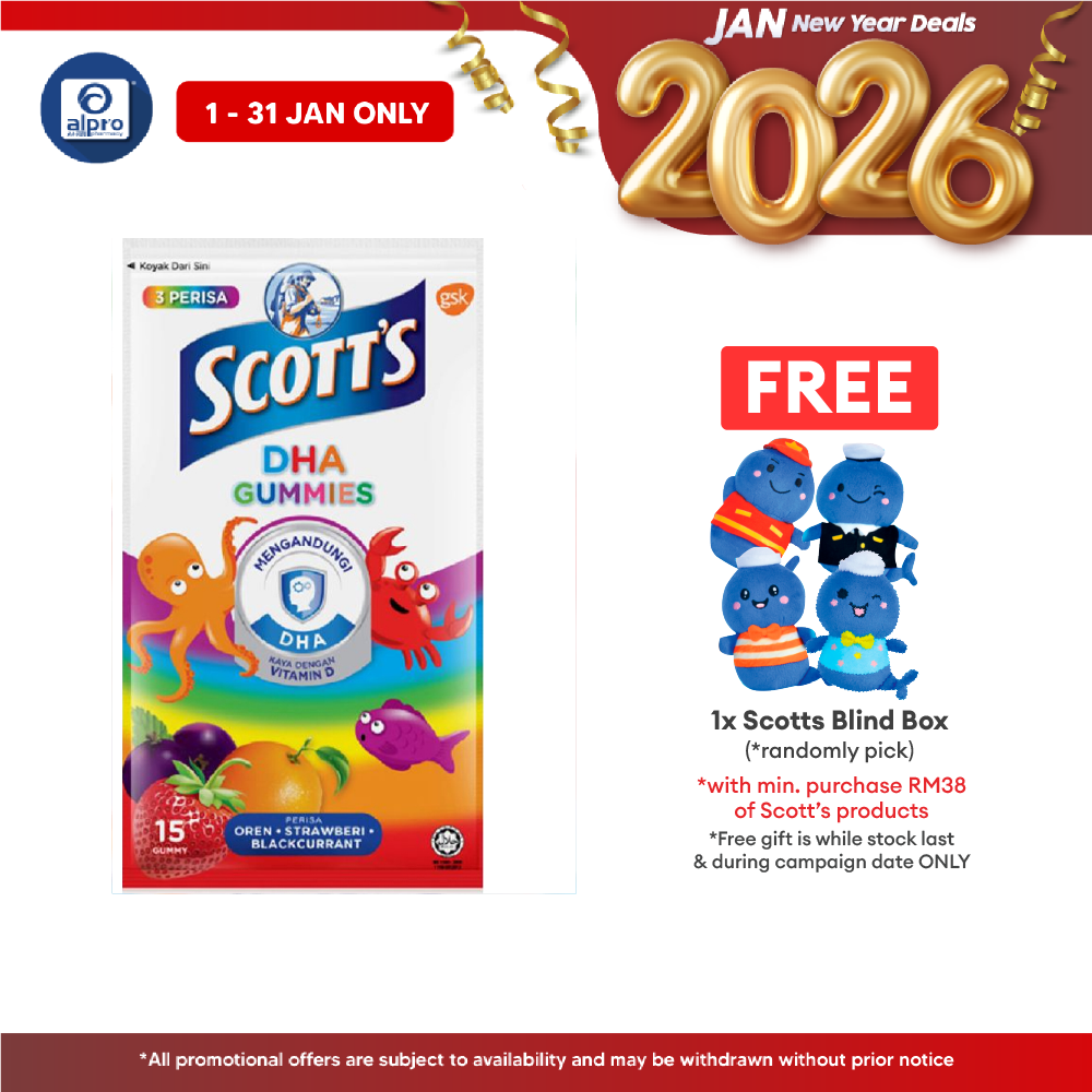 Scotts DHA Gummies Zipper Pack Mixed Flavours15s (New) Scotts