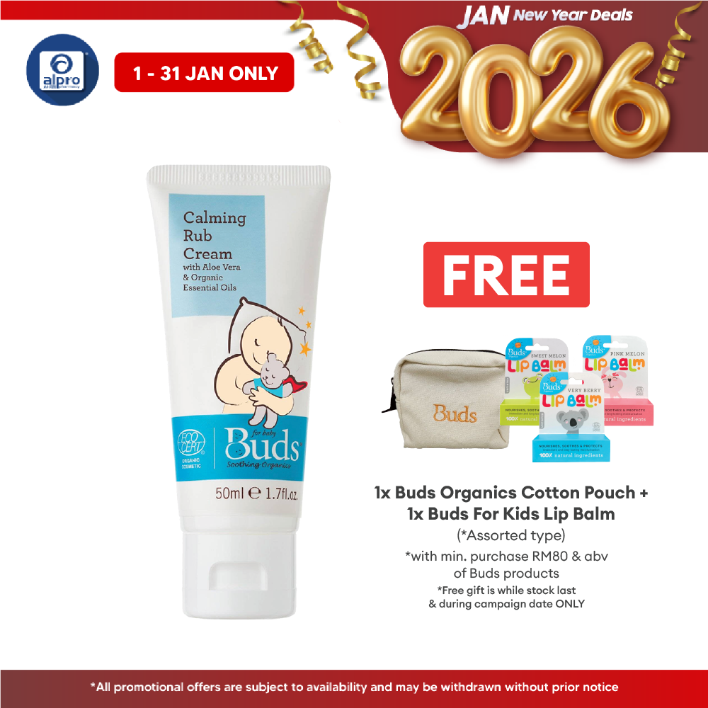 Buds Soothing Organics Calming Rub Cream 50ml | Soothes and Calming Buds