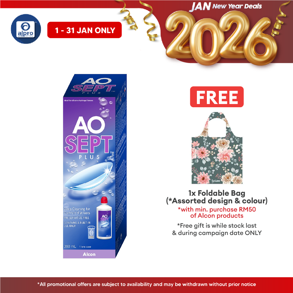 Alcon Aosept Plus 360mL | Suitable For Sensitive Eye Alcon