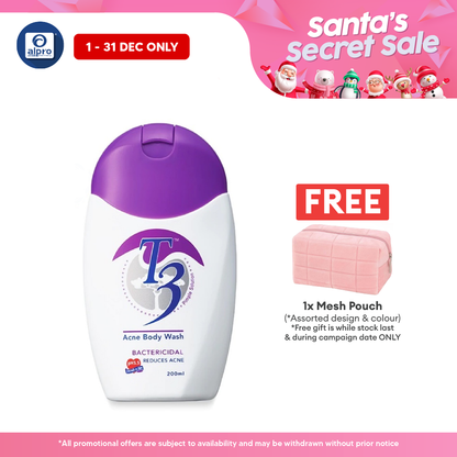 T3 Acne Body Wash 200ml T3