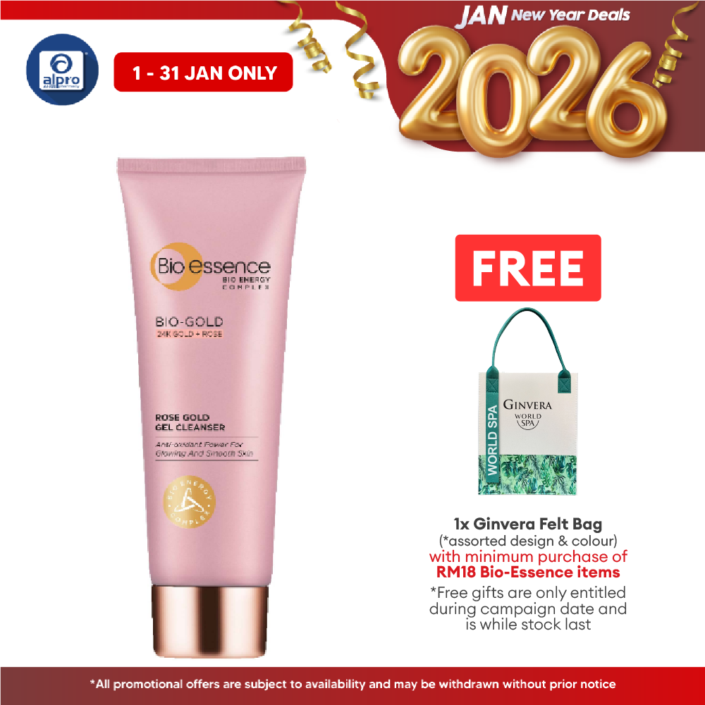 Bio-essence Bio-gold Rose Gold Cleanser 100g | Provides Instant Brightening Alpro Pharmacy