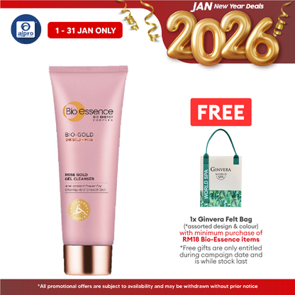 Bio-essence Bio-gold Rose Gold Cleanser 100g | Provides Instant Brightening Alpro Pharmacy