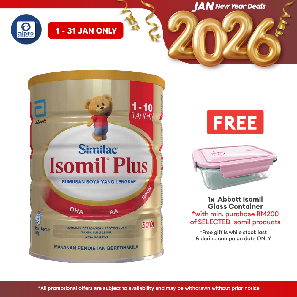 Abbott Isomil Plus Children's Soy Milk Formula 850g | For Age 1-10 Years Old Isomil