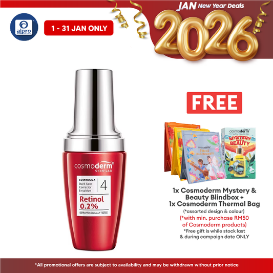 Cosmoderm Luminous A Dark Spot Corrector Emulsion 30ml | Epidermis Production Booster Alpro Pharmacy