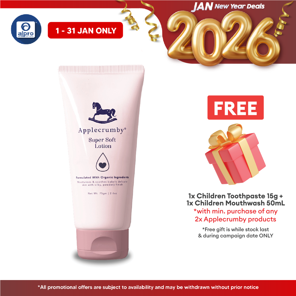 Applecrumby Premium Super Soft Lotion 75ml | H2O Free, 100% Organic Aloe Vera Juice Applecrumby