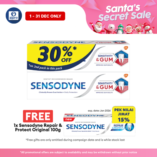 Sensodyne Sensitivity & Gum 100g 2s | Dual Action Alpro Pharmacy