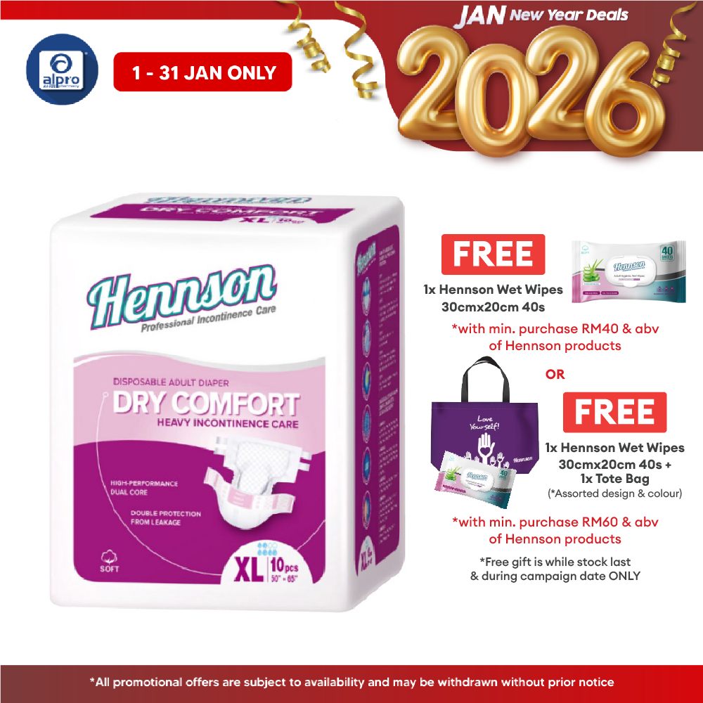 Hennson Adult Diapers XL 10s | Dry & Comfort Hennson