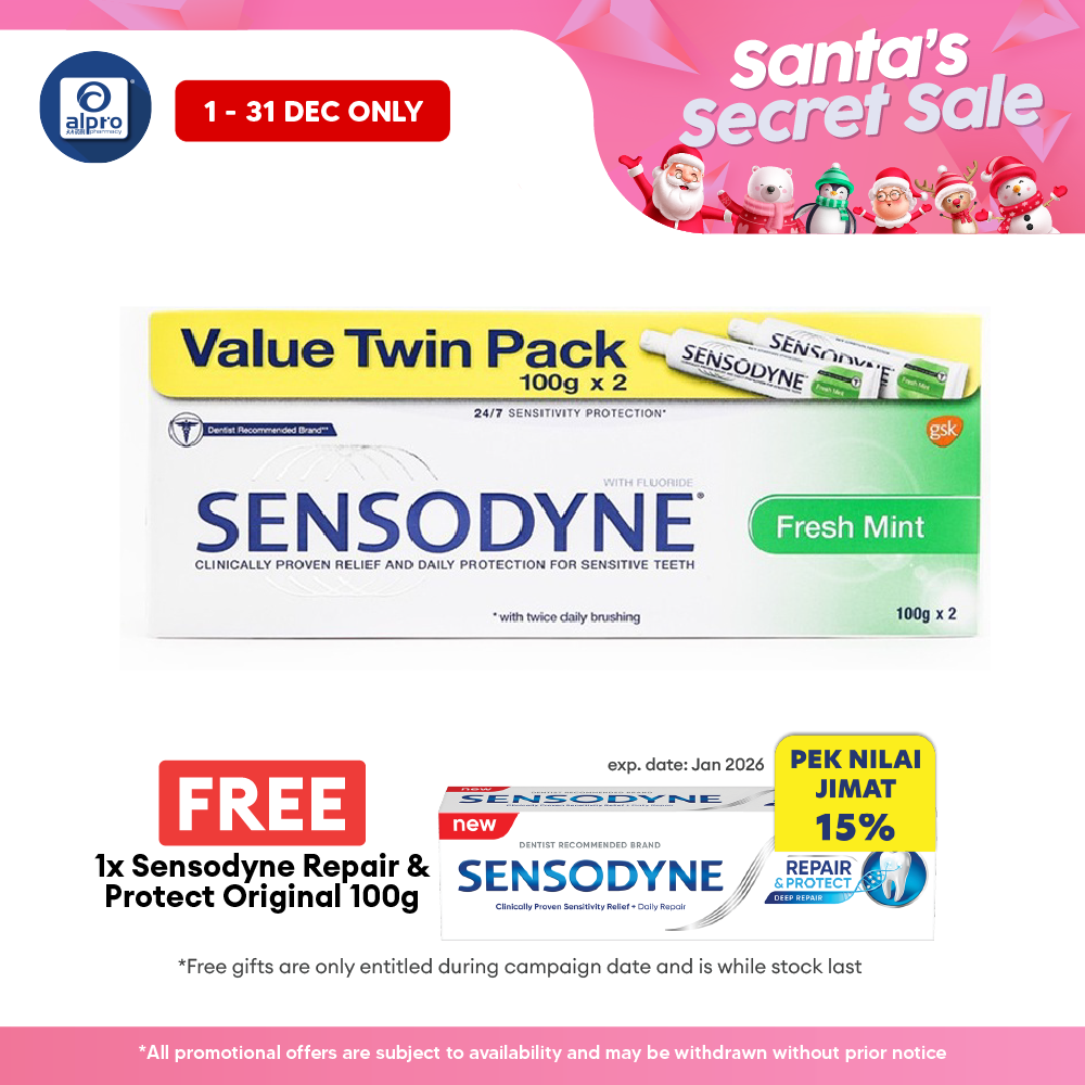 Sensodyne Freshmint 100g 2s | Promotes Healthy Gums Sensodyne