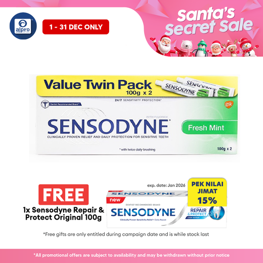 Sensodyne Freshmint 100g 2s | Promotes Healthy Gums Sensodyne