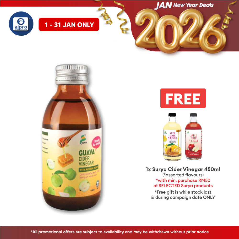 Surya Ready To Drink Guava Cider Vinegar With Natural Honey 150ml | Enriched With Natural Goodness Surya