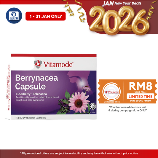 Vitamode Berrynacea Cap 3x10s | Relief of Sore Throat and Cold Symptoms Vitamode