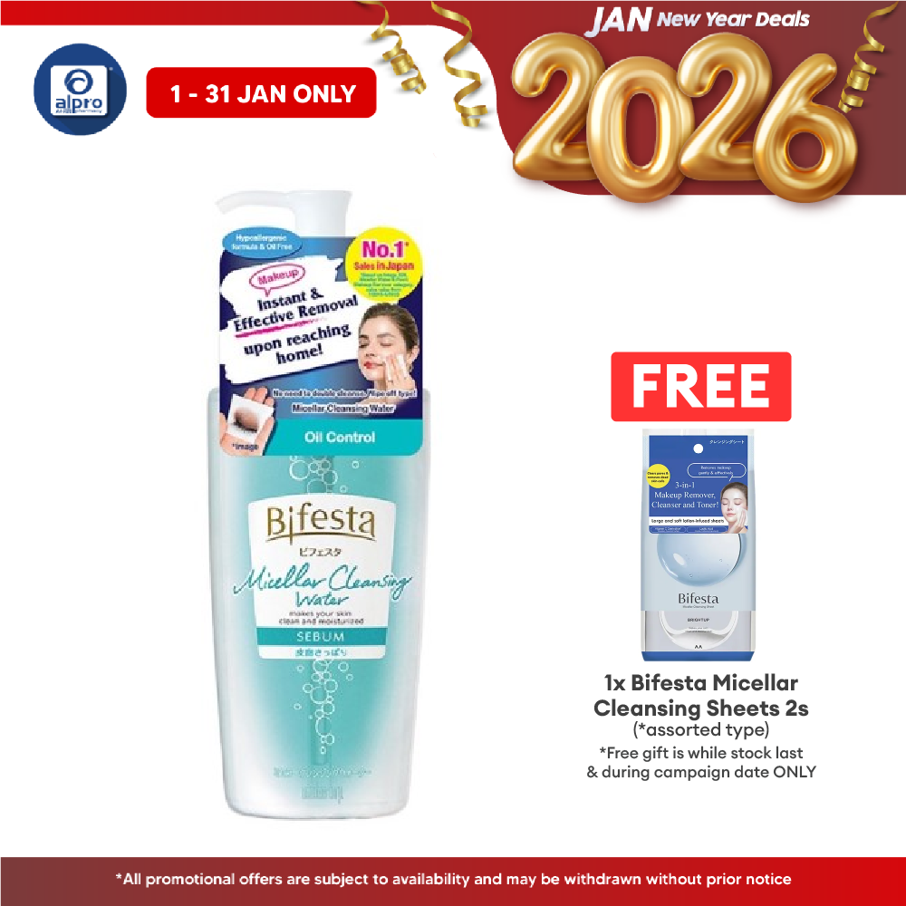 Bifesta Micellar Cleansing Water400ml (  Sebum \ Sensitive \ Brightup \ Moist ) Bifesta