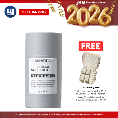 Skintific Alaska Volcano Clay Mask Stick 40g | Exfoliates Blackheads & Pores Skintific