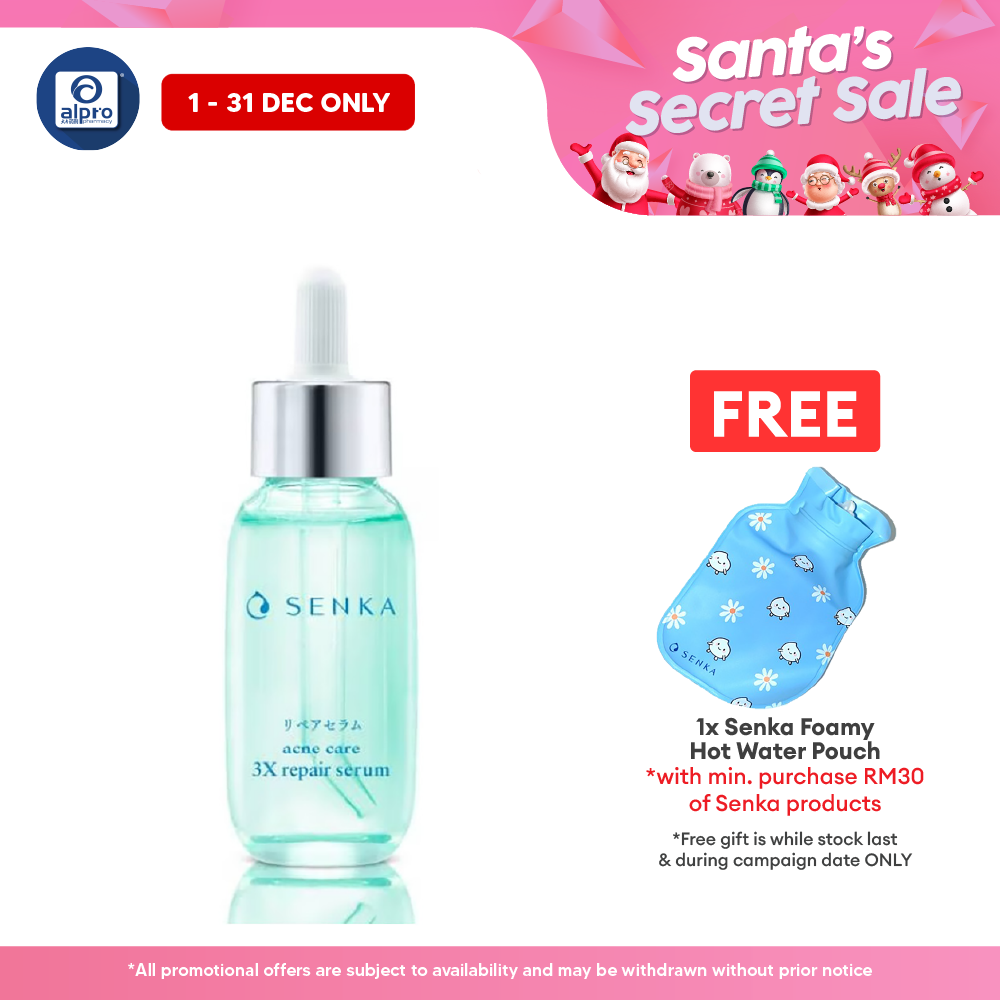 Senka Acne Care 3x Repair Serum 30ml | Reduce & Repair Acne Alpro Pharmacy