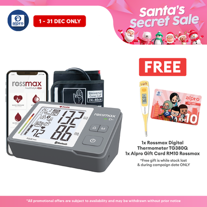 Rossmax Z5 Blood Pressure Monitor (PARR) | With Bluetooth And Type C USB Alpro Pharmacy