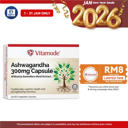 Vitamode Ashwagandha 300mg Capsule 3x10s | Promotes Balance and Increase Energy Levels Vitamode