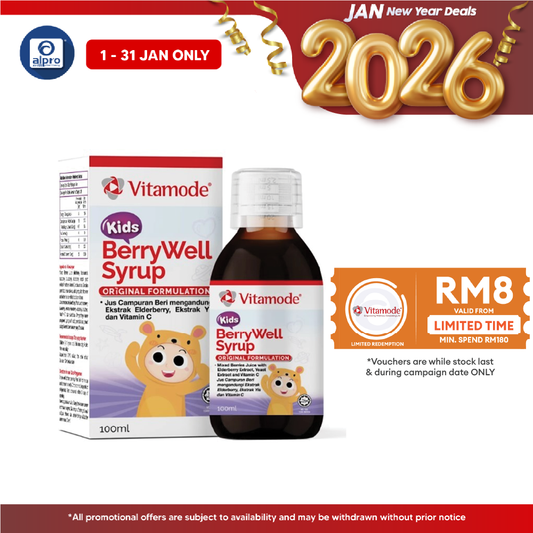 Vitamode Kids Berrywell Syrup 100ml | Helps Boost Kids Immune System Alpro Pharmacy