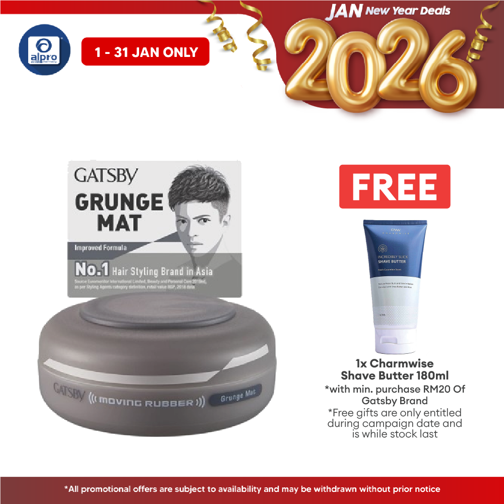 Gatsby Moving Rubber 80g (  Spiky Edge \ Wild Shake \ Air Rise \ Cool Wet \ Grunge Mat \ Multi Form \ Extreme Matte ) Gatsby