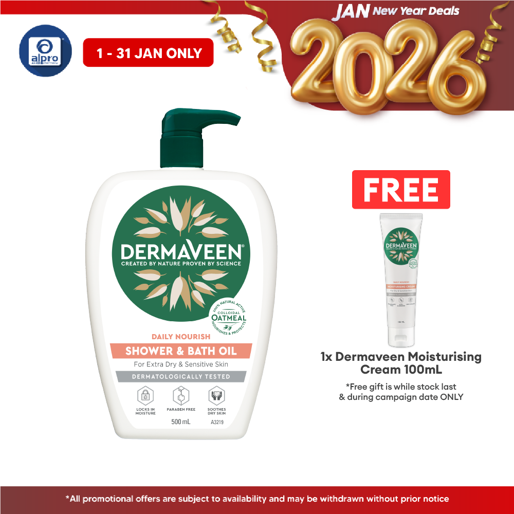 Dermaveen Shower & Bath Oil 500ml | Gentle and Moisturizing Dermaveen