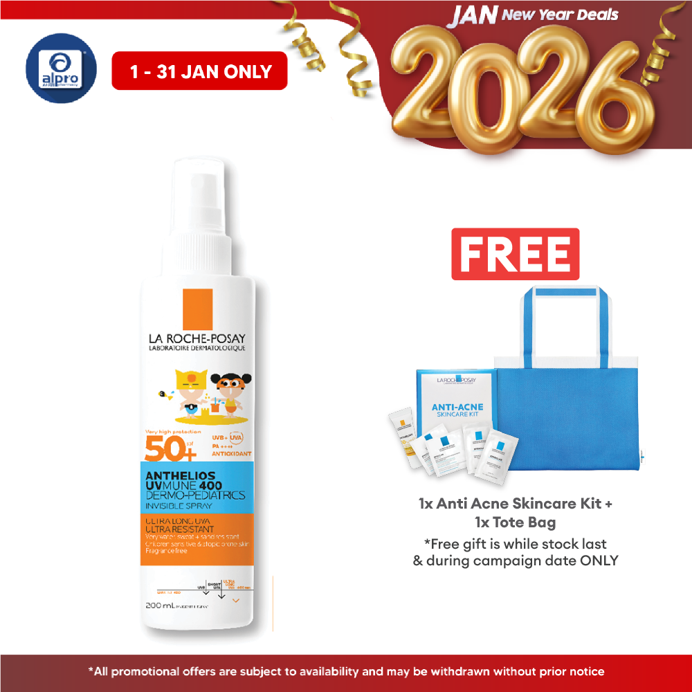 La Roche Posay Anthelios Uvmune 400 Dermo-pediatrics Invisible Spray Spf 50+ 200ml | For Children Sensitive Skin Alpro Pharmacy