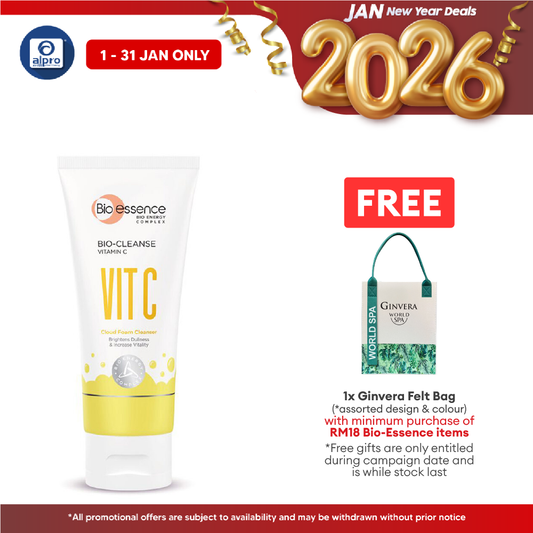 Bio Essence Bio-Cleanse Vitamin C Cloud Foam Cleanser 100g | Remove Excess Sebum Alpro Pharmacy