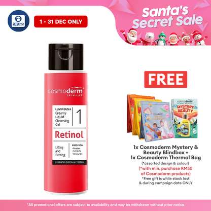 Cosmoderm Luminous A Creamy Liquid Cleansing Gel 120ml | Prevent Anti-aging Process Alpro Pharmacy