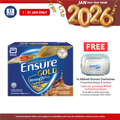 Abbott Ensure Gold Coffee YBG (Yeast Beta Glucan) 1.48kg | Complete And Balanced Nutrition Ensure