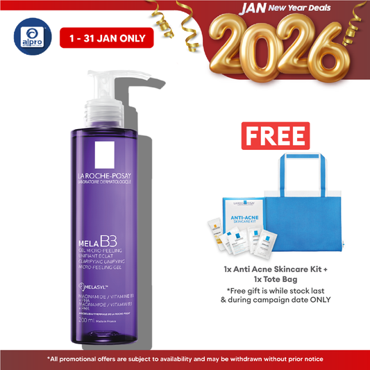 La Roche-Posay Mela B3 Micro-Peeling Gel Cleanser 200ml | Purifies and Renews Skin Alpro Pharmacy